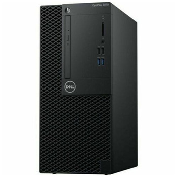 Front View, Dell OptiPlex 3070 Tower Desktop Computer Core i5 9th gen 8GB RAM 512GB SSD Wi-Fi Windows 10 Pro