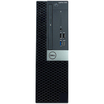 Front View, Dell OptiPlex 5060 SFF Desktop Computer Intel Core i5 8th gen 16GB RAM 1TB SSD Wi-Fi Win 11 Pro