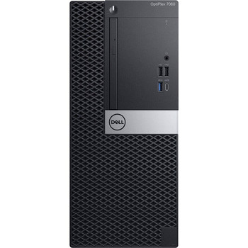 Front View, Dell OptiPlex 7060 Tower Desktop Computer Core i5 8th gen 16GB Memory 256SSD Wi-Fi Windows 11 Pro