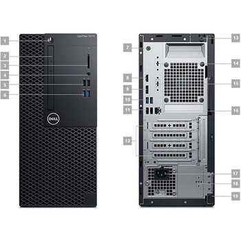 Dell OptiPlex 3070 Tower Desktop Computer Intel i5 9th Gen 16GB RAM 256GB SSD, Windows 11 Home, Wi-Fi