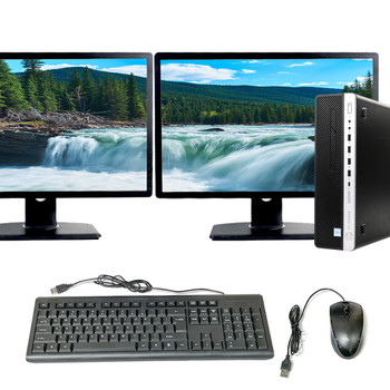 HP ProDesk 600 G4 Desktop Computer Intel Core i5 8th Generation Processor 16GB RAM 1TB SSD Dual 22in Monitor Wi-Fi Windows 11 Professional