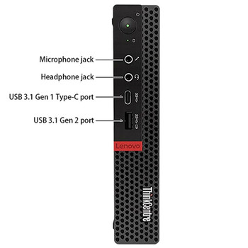 Front, Lenovo ThinkCentre M720q Intel Core i5 8th gen 16GB RAM 1TB SSD Wi-Fi Win 11 Pro